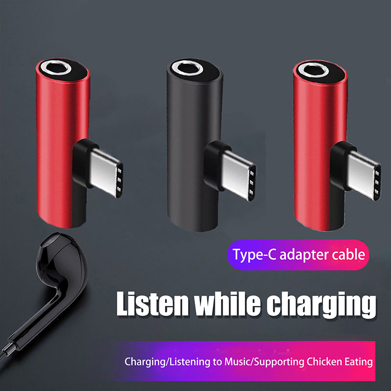 Earphone Splitter Jack - Металлический адаптер USB Type-C на 3,5